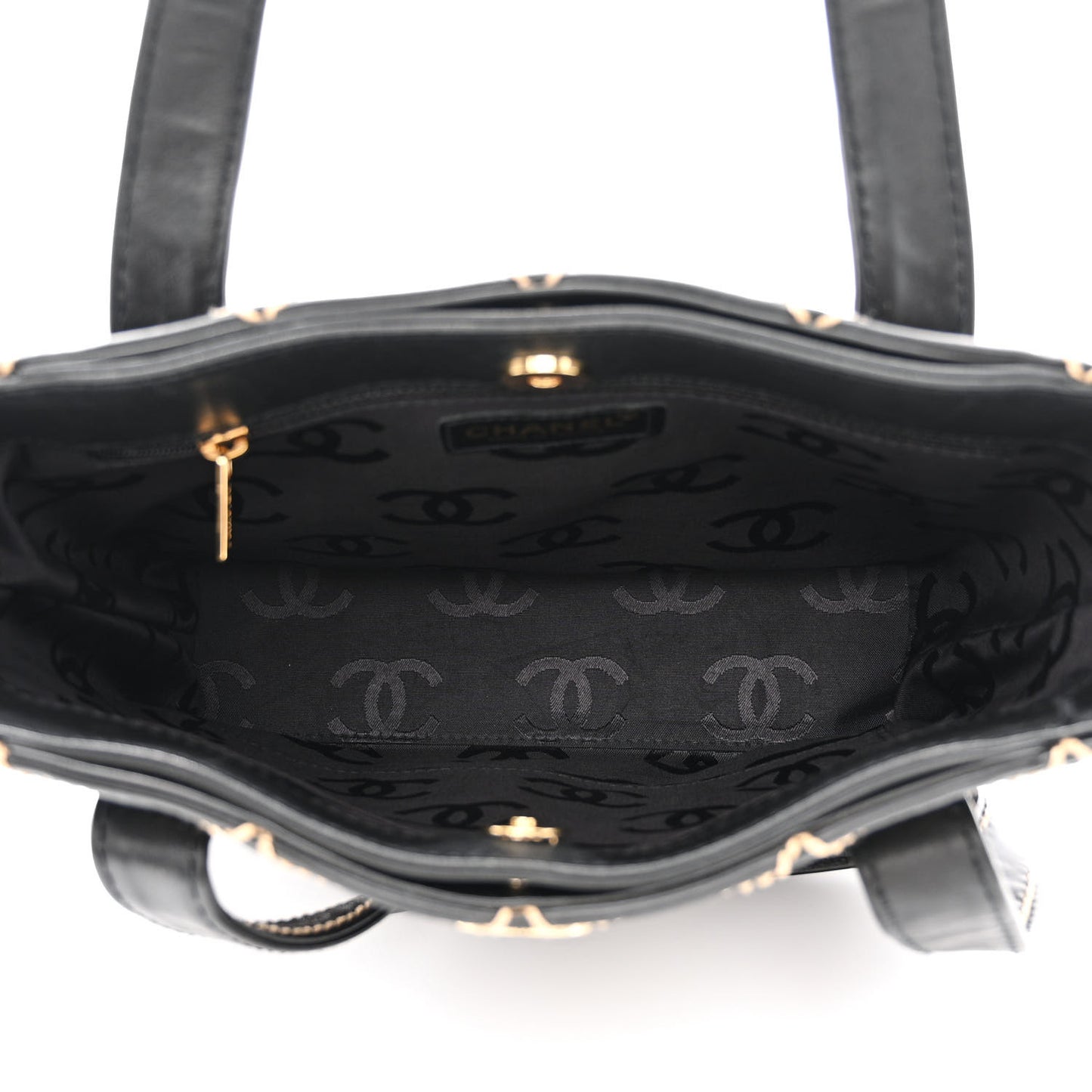 Calfskin Wild Stitch Tote Black