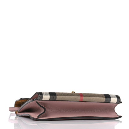 Burberry Derby Calfskin House Check Small Macken Crossbody Bag Pale Orchid 4 of 10