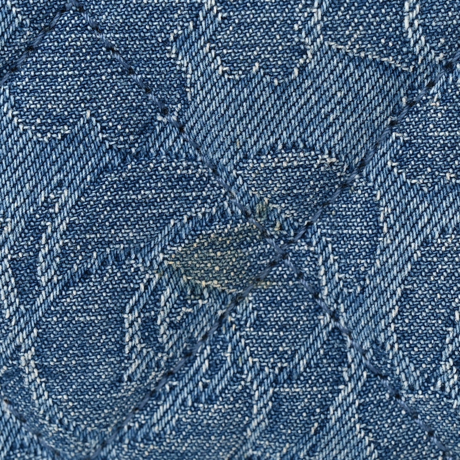 Chanel Denim Quilted Camellia Sweetheart Mini Flap Blue 11 of 16