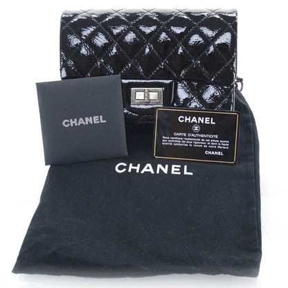 Chanel Patent Quilted Reissue Flap Clutch Bag Black 10 of 11