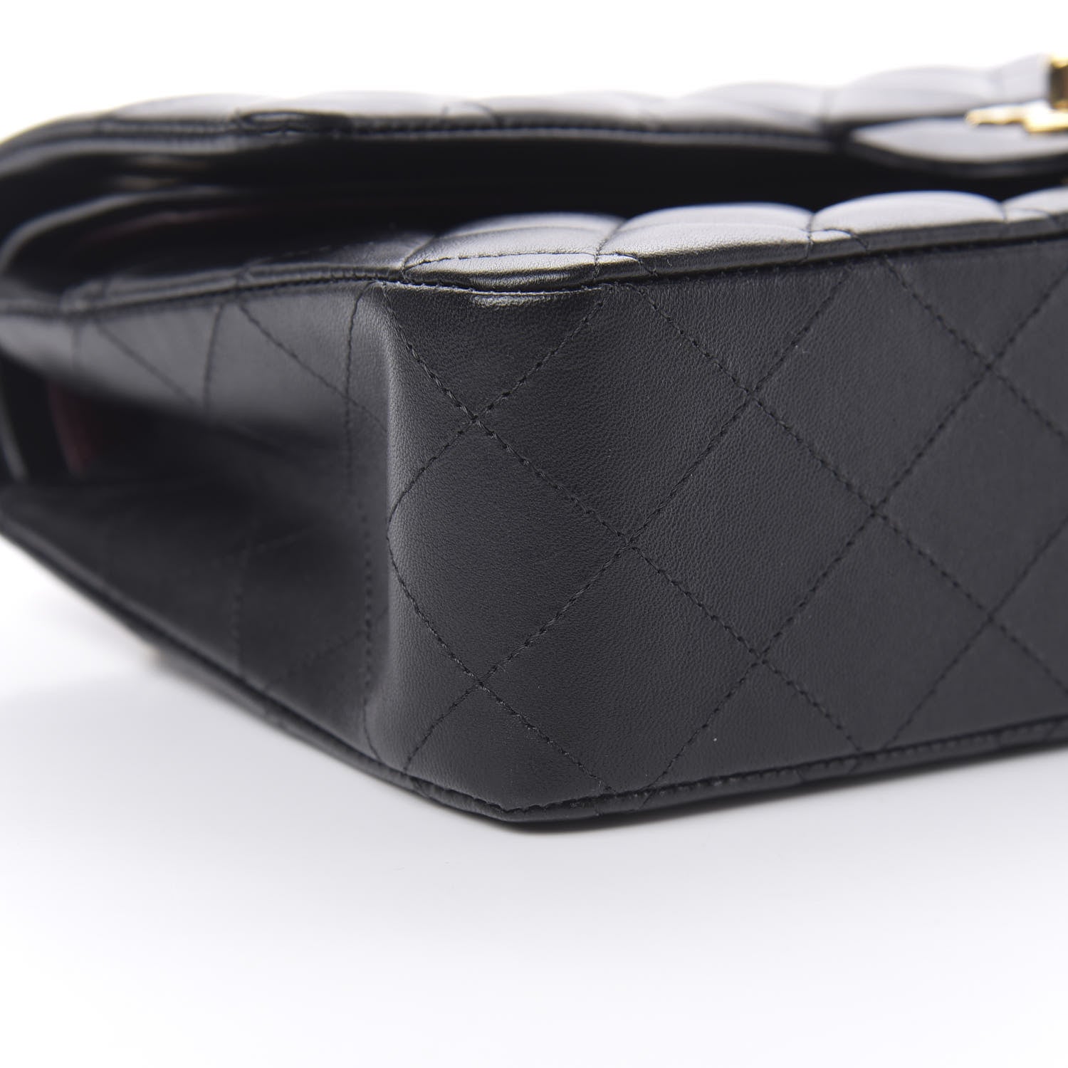 Chanel Lambskin Quilted Medium Double Flap Black 9 of 14