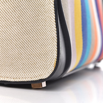Celine Smooth Calfskin Striped Canvas Micro Luggage Multicolor 13 of 16