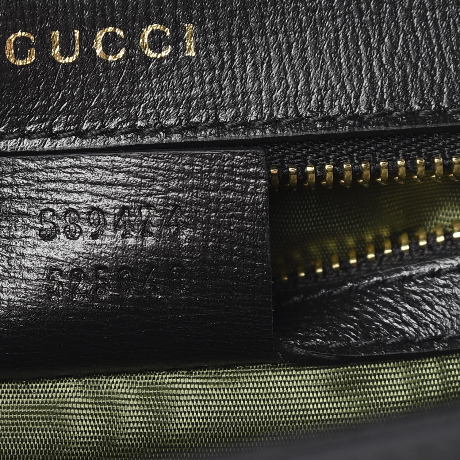 Gucci Textured Calfskin Small Torchon GG Ring Shoulder Bag Black 7 of 13