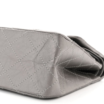 Chanel Metallic Aged Calfskin Quilted 2.55 Reissue 227 Flap Argent Fonce 10 of 10