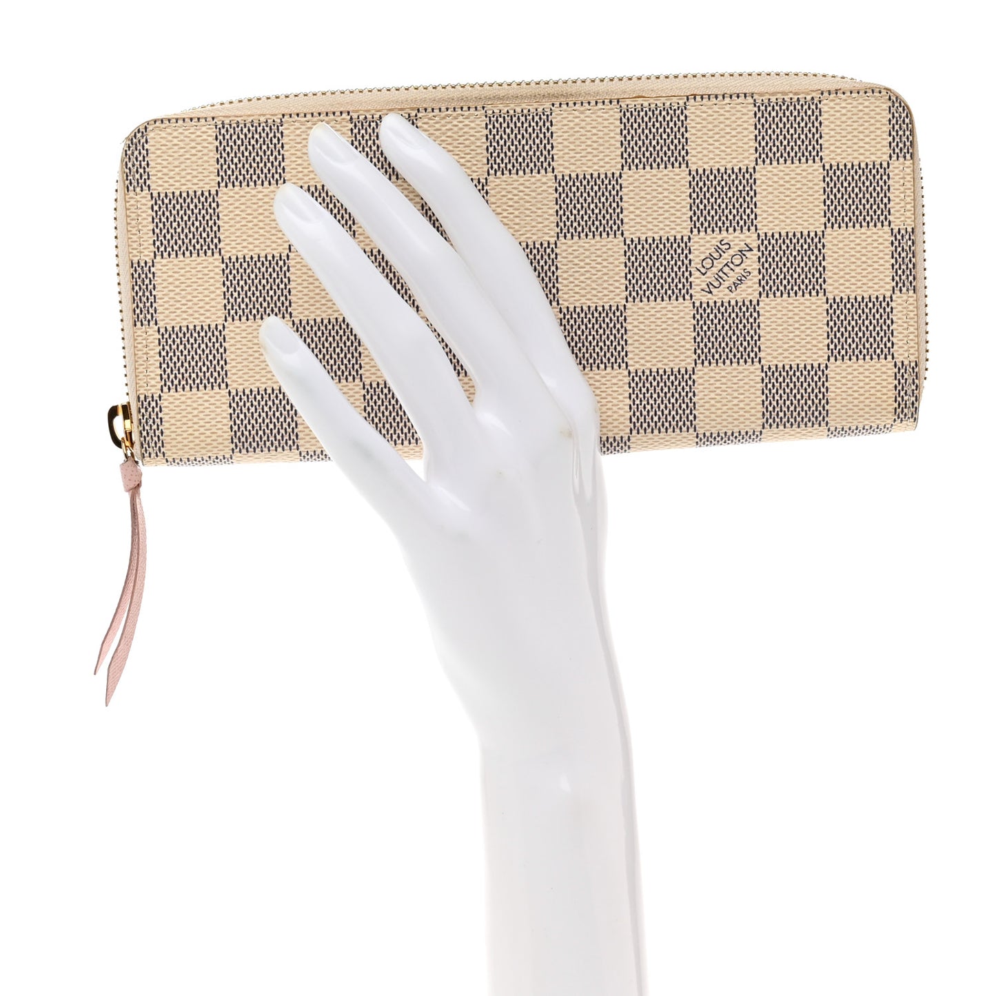 Damier Azur Clemence Wallet Rose Ballerine