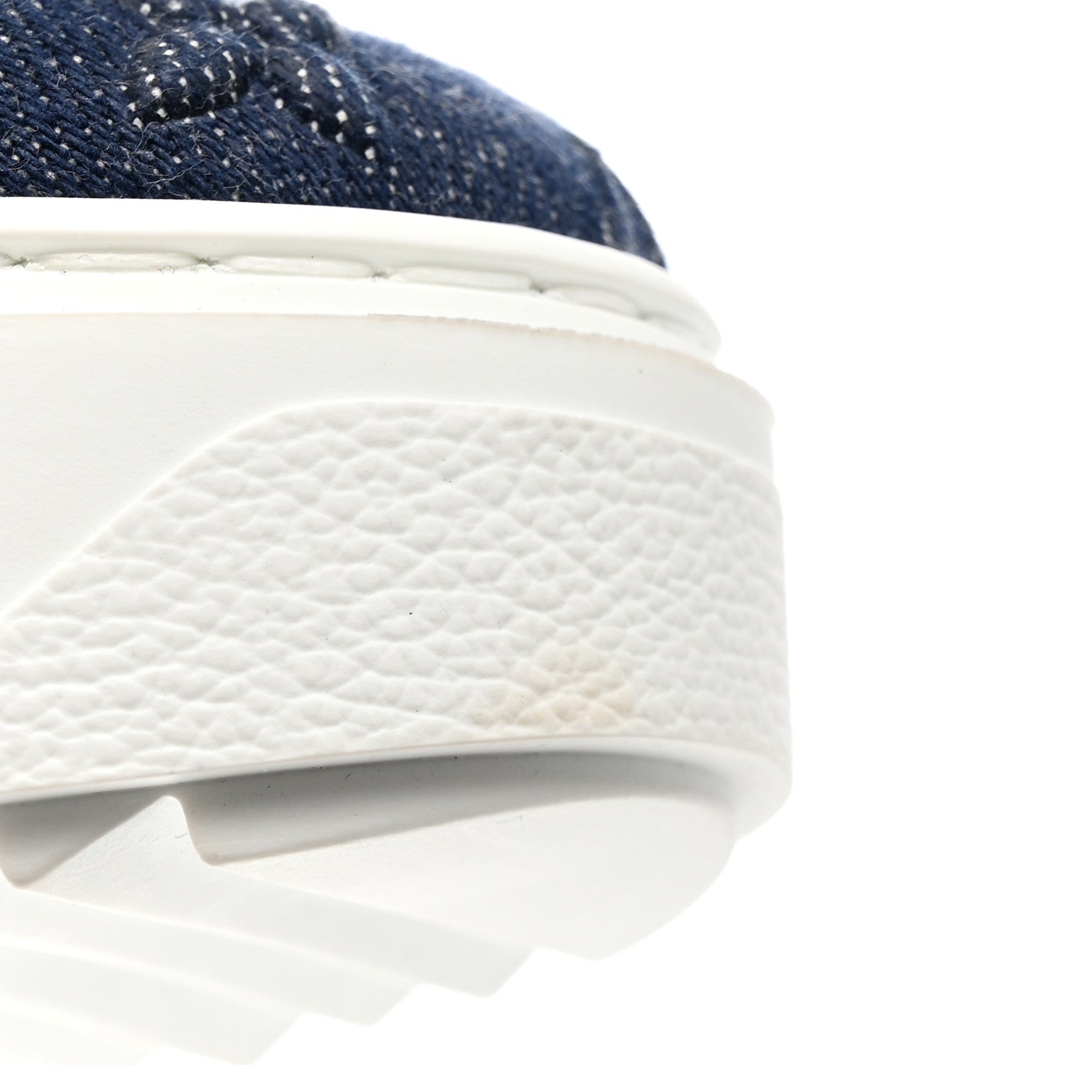 Louis Vuitton LOUIS VUITTON Denim Monogram Debossed Time Out Sneakers 39 Blue 12 of 16