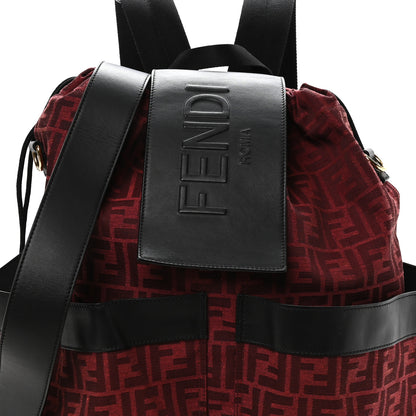 Fendi Recycled Fabric Jacquard Vitello Grace FF 1974 Large Fendi Strike Backpack Rosso Marlboro Black 8 of 10