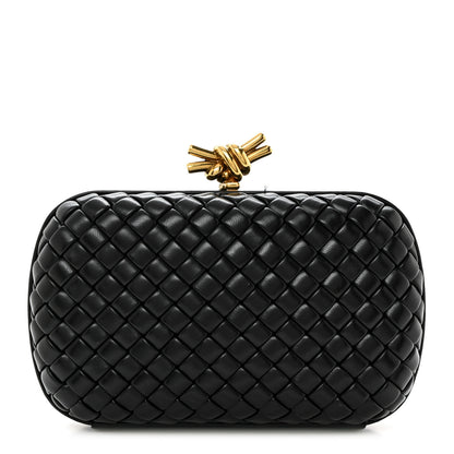 Bottega Veneta Nappa Intrecciato Knot Clutch Black 1 of 10