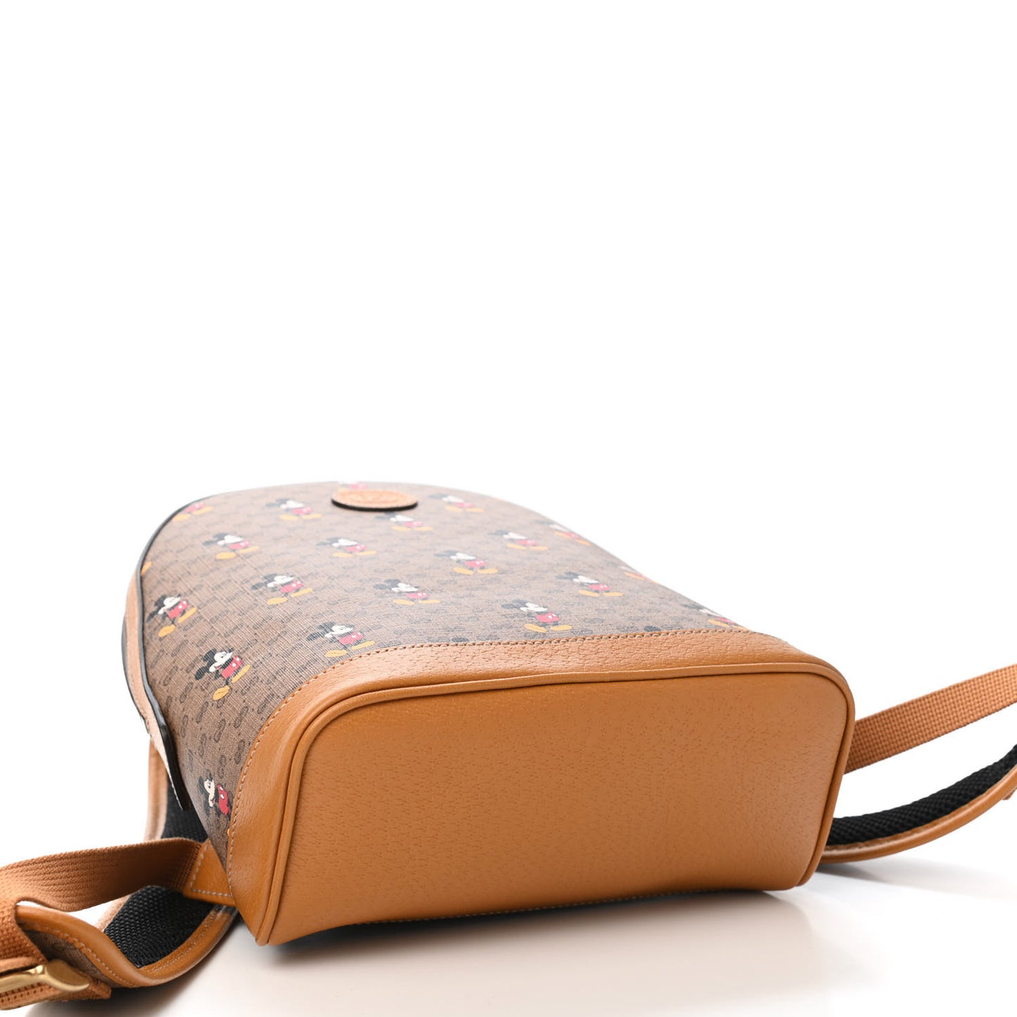 X DISNEY Mini Vintage GG Supreme Monogram Mickey Mouse Small Dome Backpack Beige Vintage Sun Oil