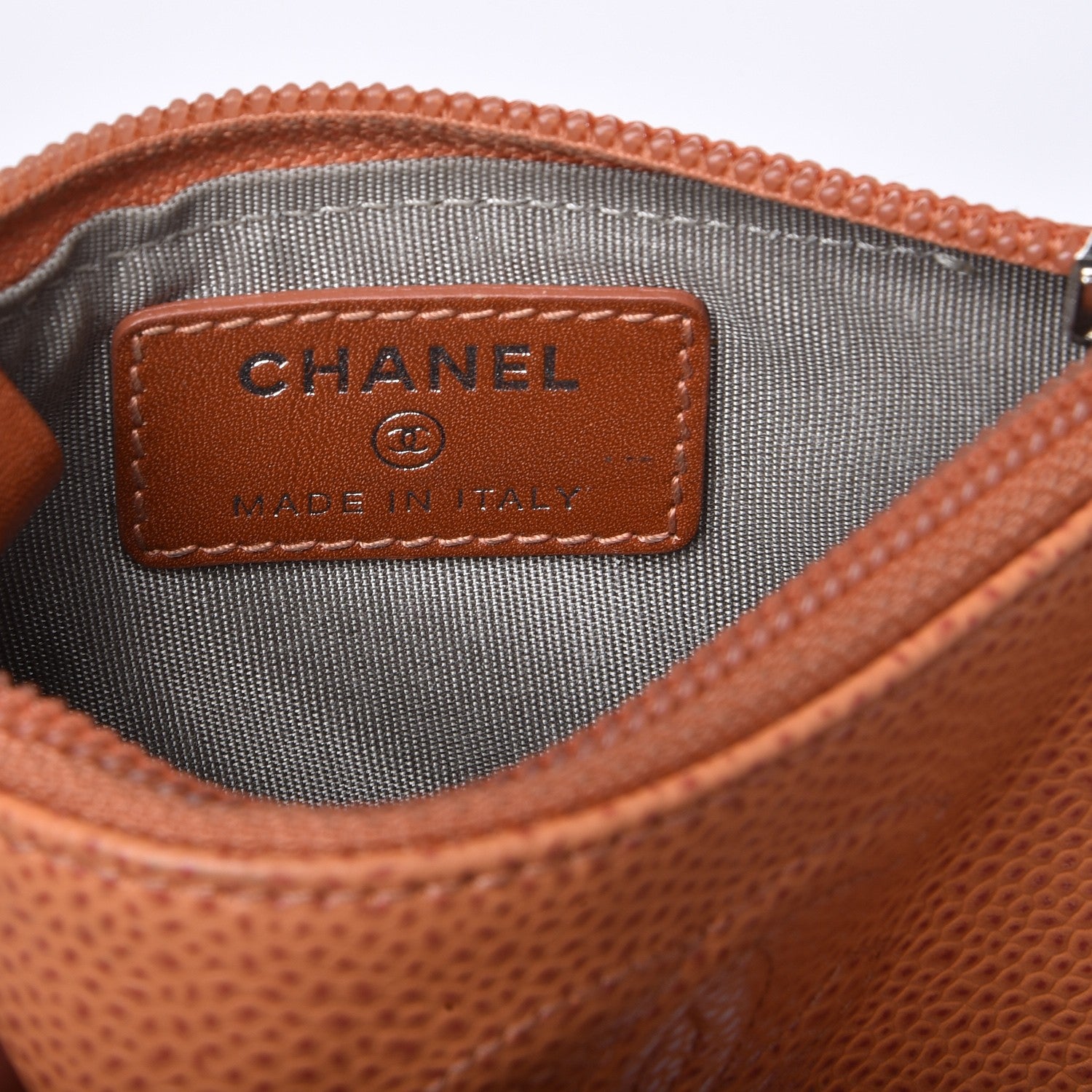 Chanel Caviar Timeless CC Key Holder Orange 5 of 7