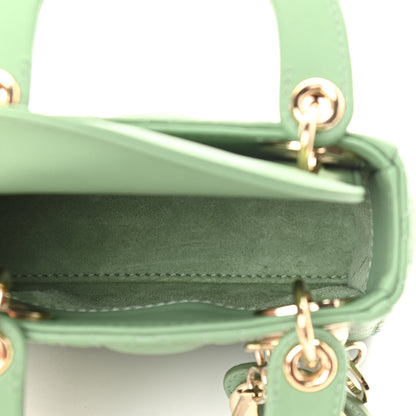 Christian Dior Lambskin Cannage Micro Lady Dior Green 4 of 7