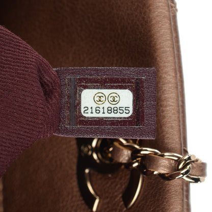 Chanel Iridescent Goatskin Quilted Small CC Eyelet Tote Copper 8 of 8