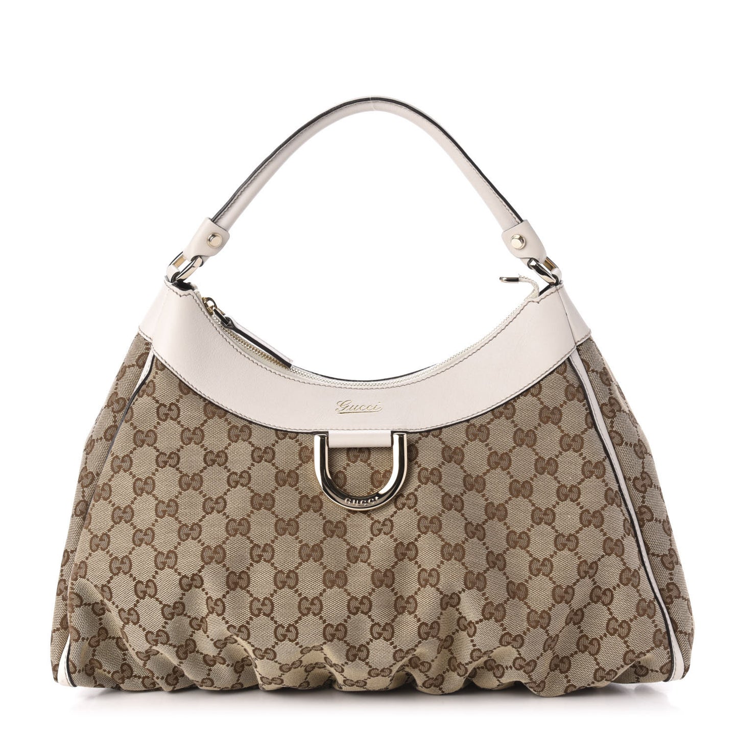 Monogram Large D Gold Hobo Off White