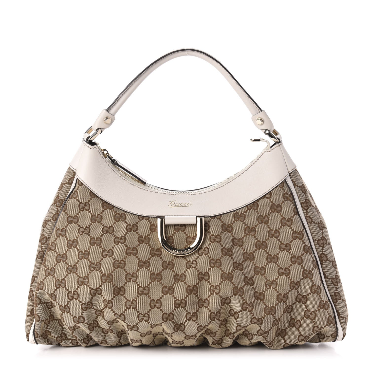 Gucci Monogram Large D Gold Hobo Off White 1 of 12