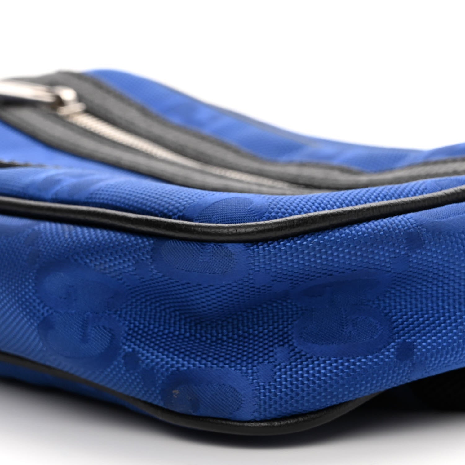 Gucci Econyl Nylon Monogram Off The Grid Belt Bag Guilted Blue Black 10 of 10