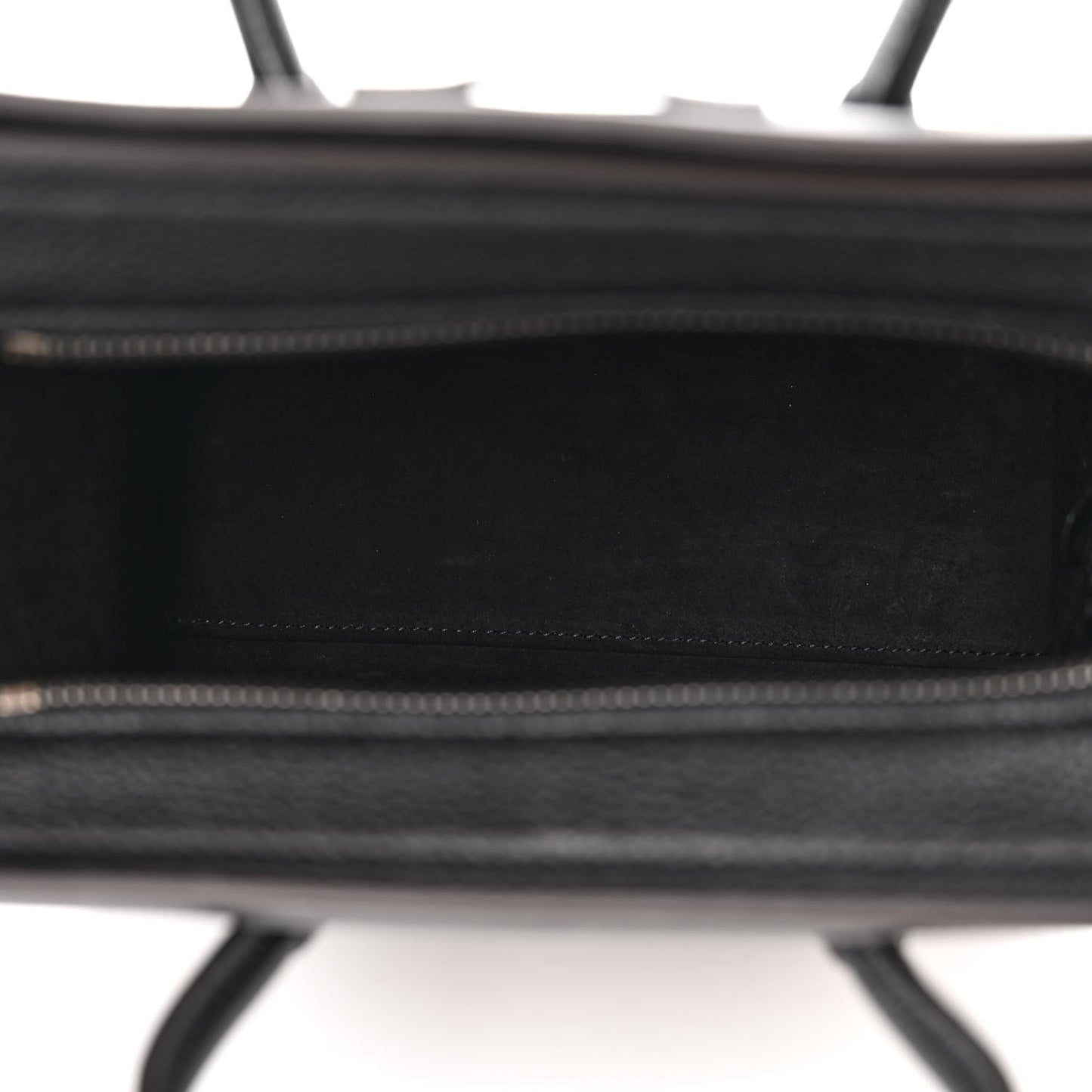 Drummed Calfskin Nano Luggage Black