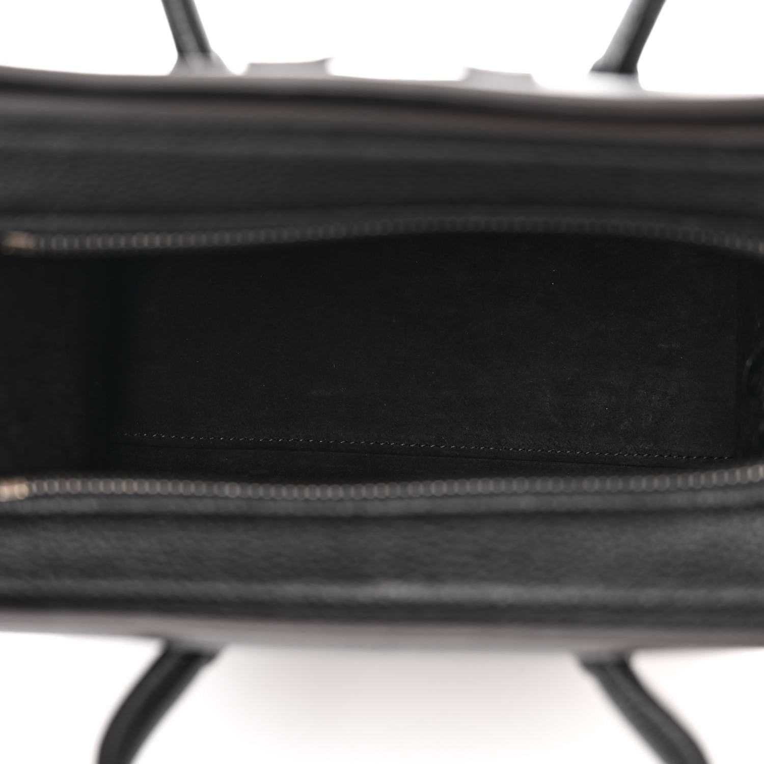 Celine Drummed Calfskin Nano Luggage Black 5 of 10