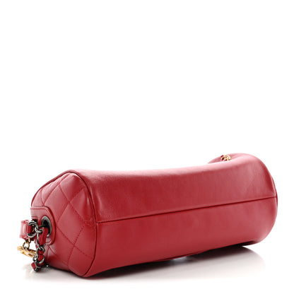 Chanel Calfskin Chain 20s Signature Bowling Bag Red 4 of 10