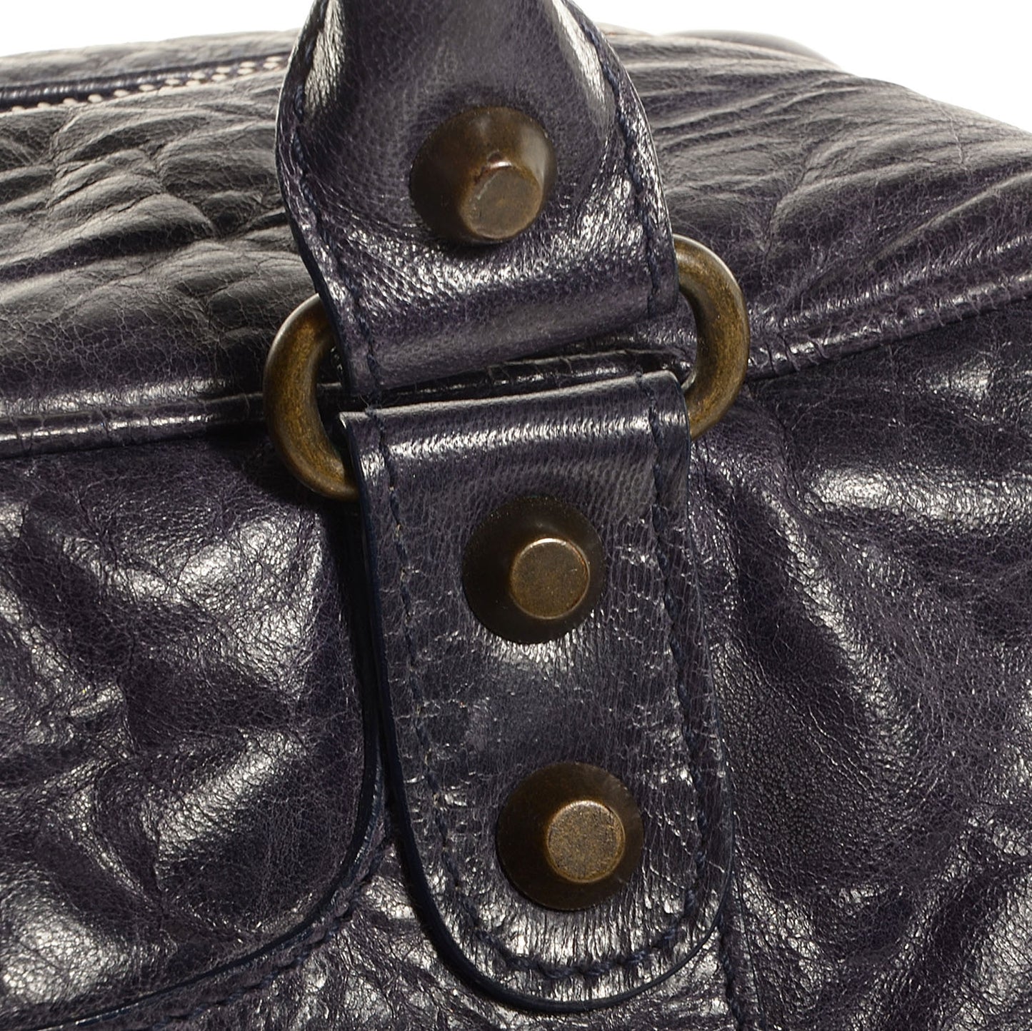 Chevre Classic Hardware Box Bag Ink