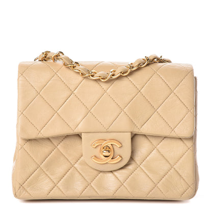 Chanel Lambskin Quilted Mini Square Flap Beige 1 of 11
