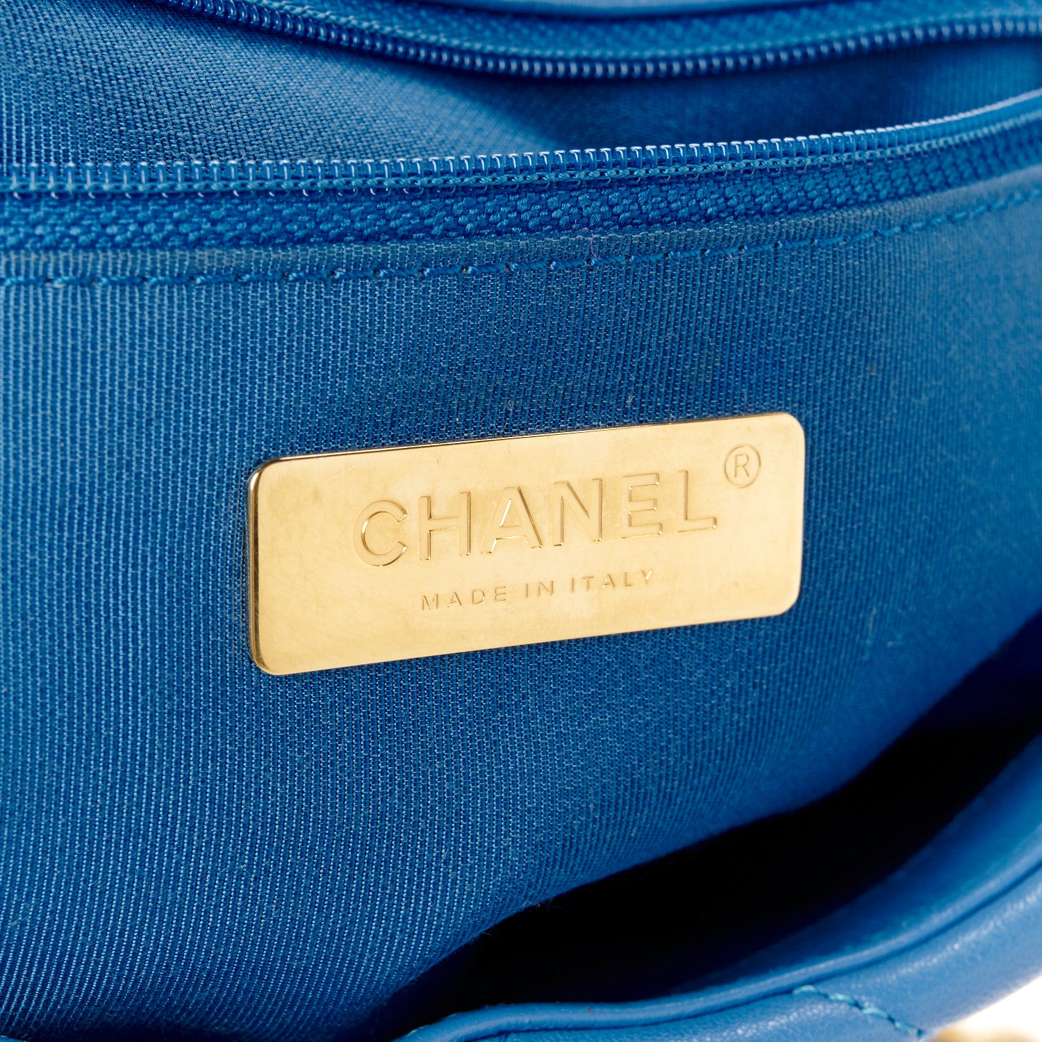 Chanel Lambskin Quilted Medium Chanel 19 Flap Blue 6 of 10