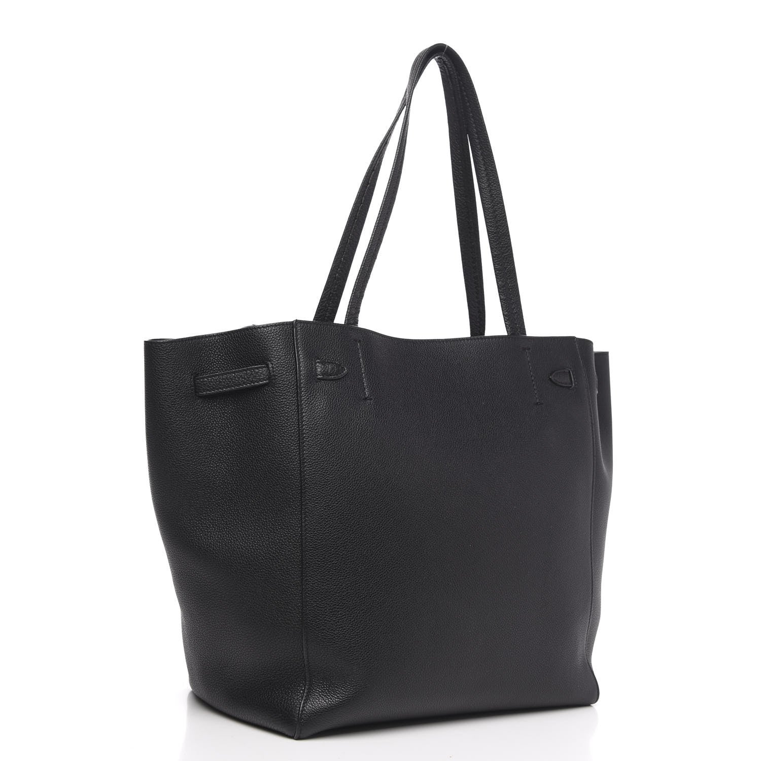 Celine Soft Grained Calfskin Small Belt Cabas Phantom Black 3 of 12