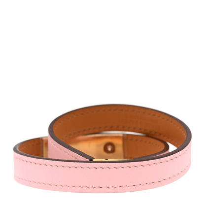 Hermes Swift Rivale Double Tour Bracelet T3 Rose Sakura 3 of 7