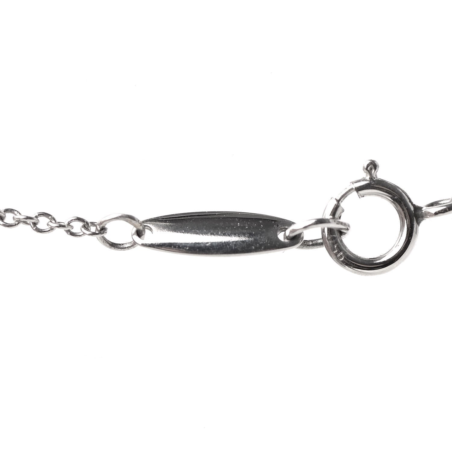 Tiffany Platinum Diamond .14ct Elsa Peretti Diamonds by the Yard Pendant Necklace 7 of 8