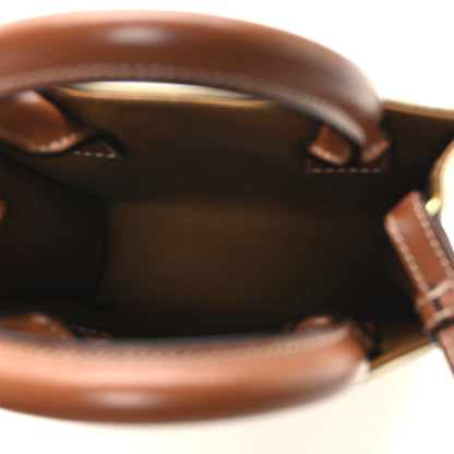 Celine Triomphe Canvas Calfskin Mini Vertical Cabas White 5 of 9