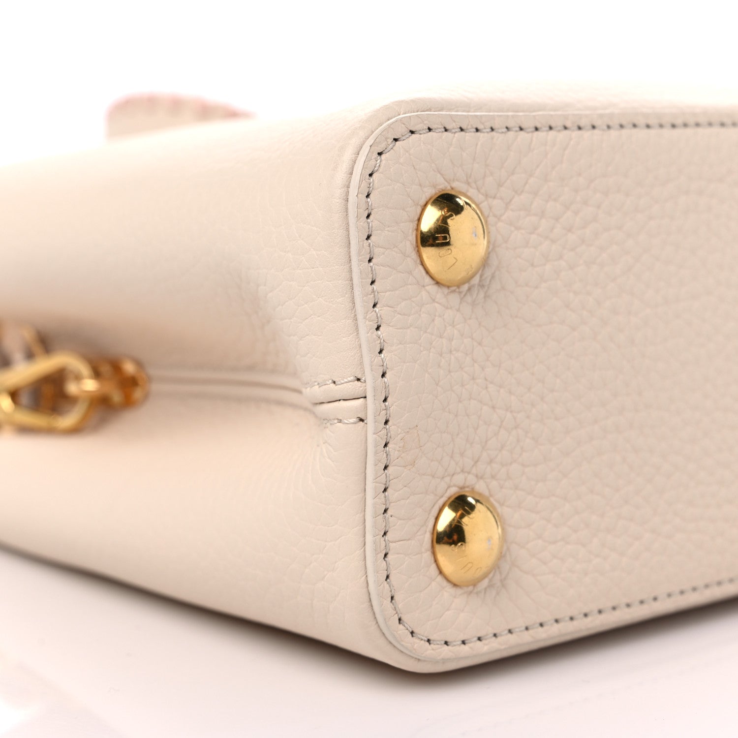 Louis Vuitton Taurillon Capucines BB Cream Beige Pearly Pink 7 of 8