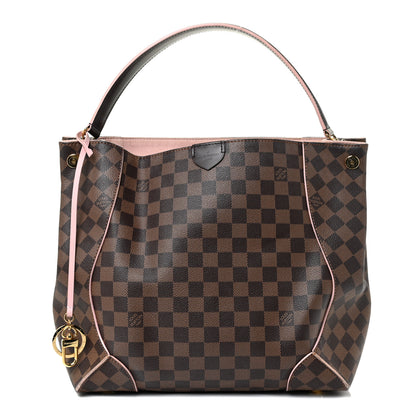 Louis Vuitton Damier Ebene Caissa Hobo Rose Ballerine 1 of 20