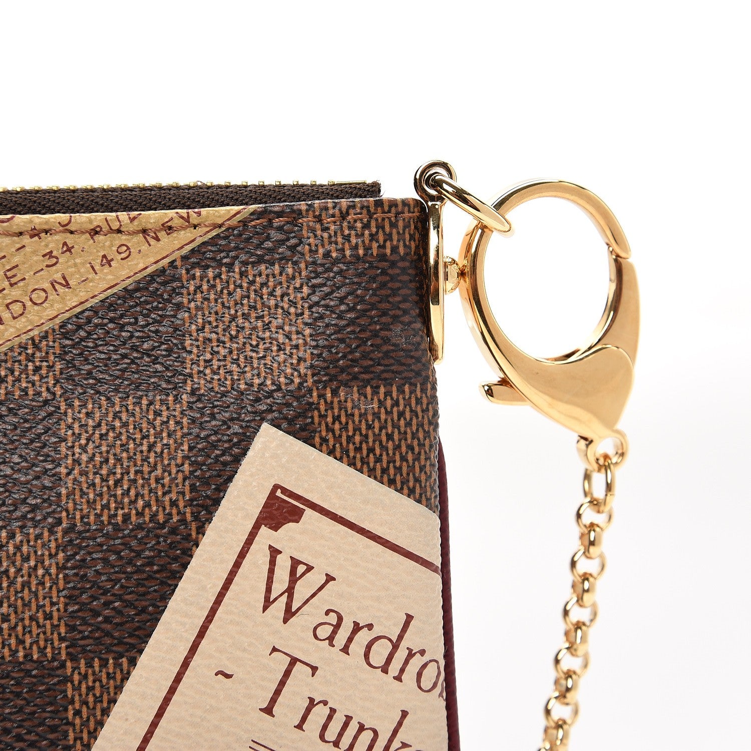 Louis Vuitton Damier Ebene Trunks Labels Pochette Milla MM 8 of 8