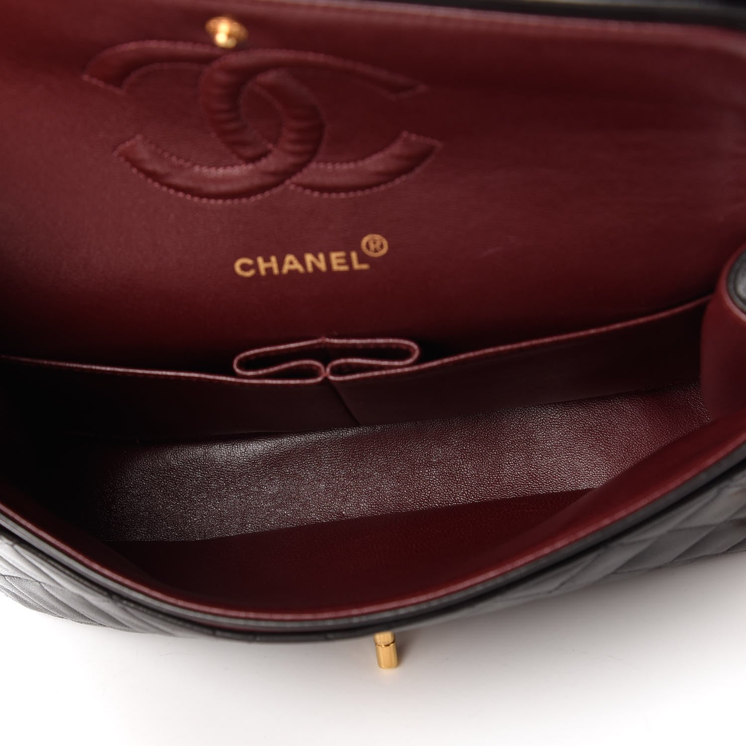 Chanel Lambskin Quilted Medium Double Flap Black 5 of 10