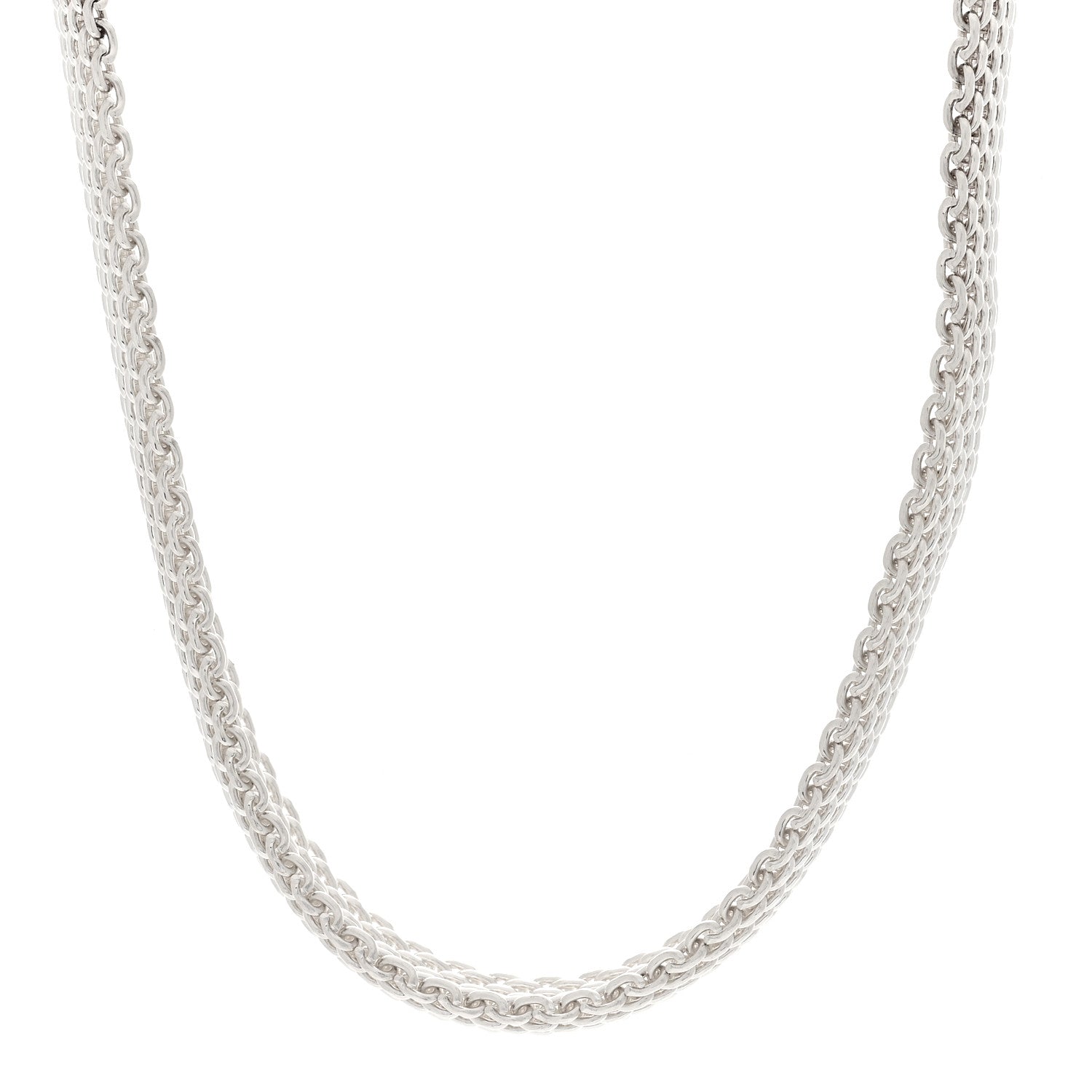Tiffany Sterling Silver Somerset Mesh Necklace 1 of 5
