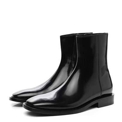 Balenciaga Polished Calfskin Rim Boots 39 Black 3 of 9