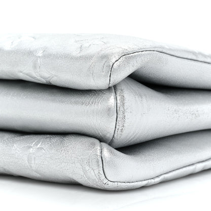 Louis Vuitton Metallic Lambskin Embossed Monogram Coussin PM Silver 10 of 11