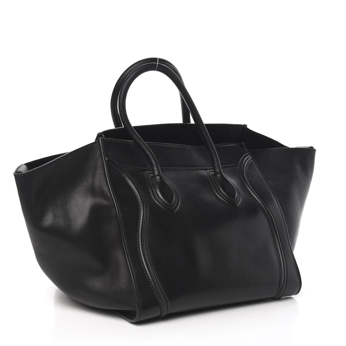 Smooth Calfskin Medium Phantom Luggage Black