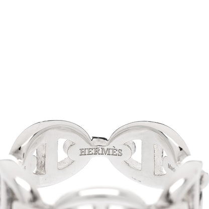 Hermes Sterling Silver PM Chaine d'Ancre Enchainee Band Ring 53 6.5 4 of 9