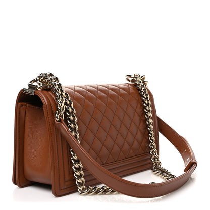 Chanel Caviar Quilted Medium Boy Flap Brown 3 of 11