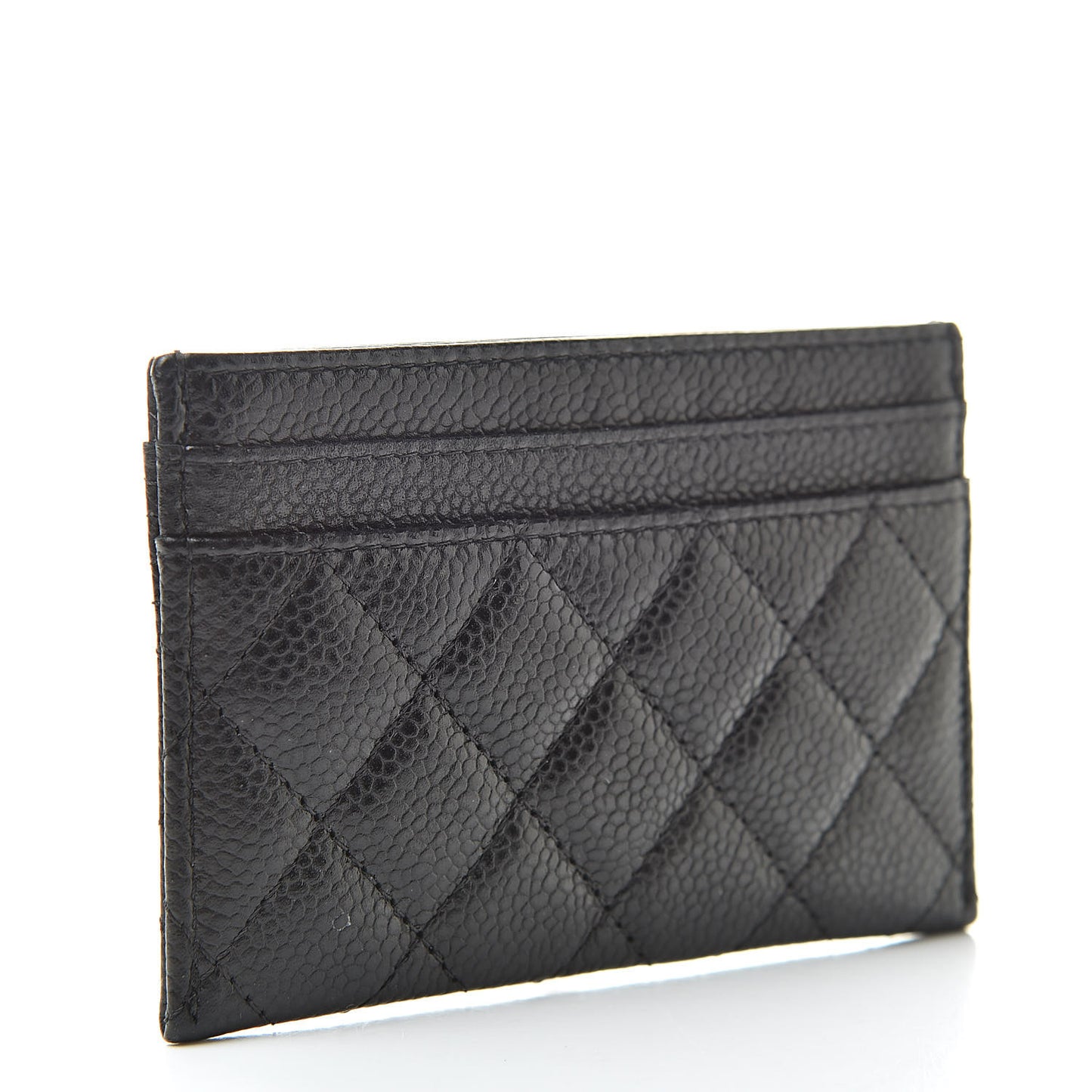 Caviar Quilted Boy Card Holder Black