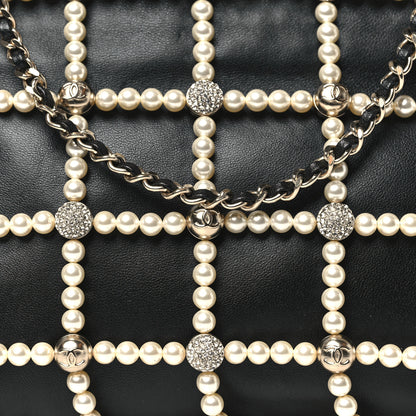 Chanel Lambskin Pearl Frame Shoulder Bag Black 8 of 10