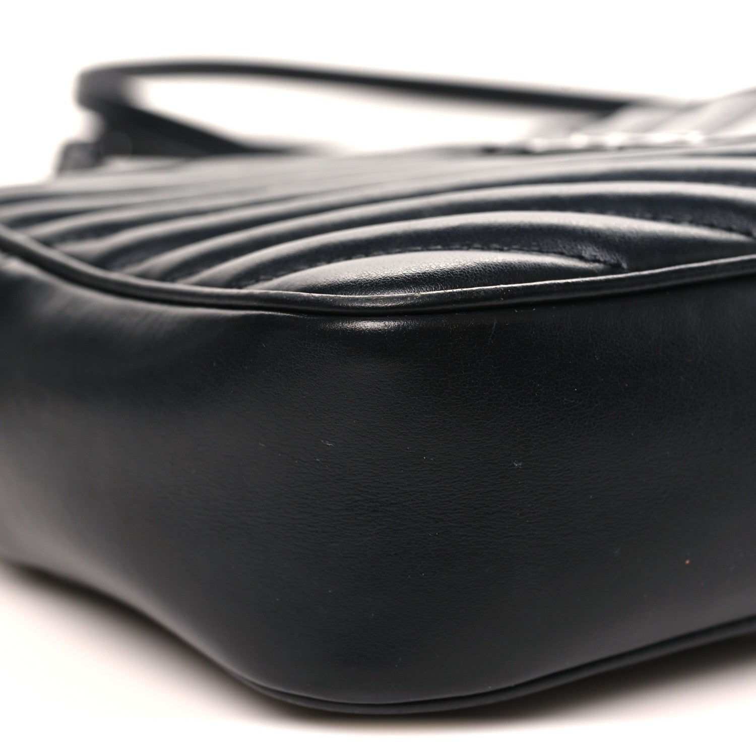 Saint Laurent Calfskin Matelasse Monogram Monochrome Lou Camera Bag Black 9 of 12