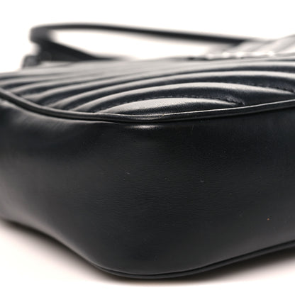 Saint Laurent Calfskin Matelasse Monogram Monochrome Lou Camera Bag Black 9 of 12