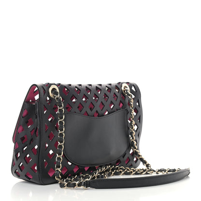 Chanel Lambskin Sea Through Flap Black Multicolor 4 of 14