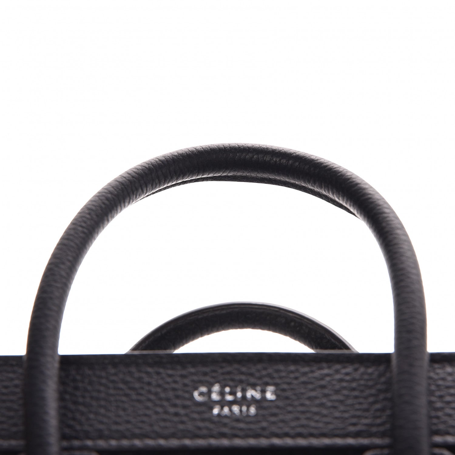 Celine Drummed Calfskin Nano Luggage Black 12 of 13