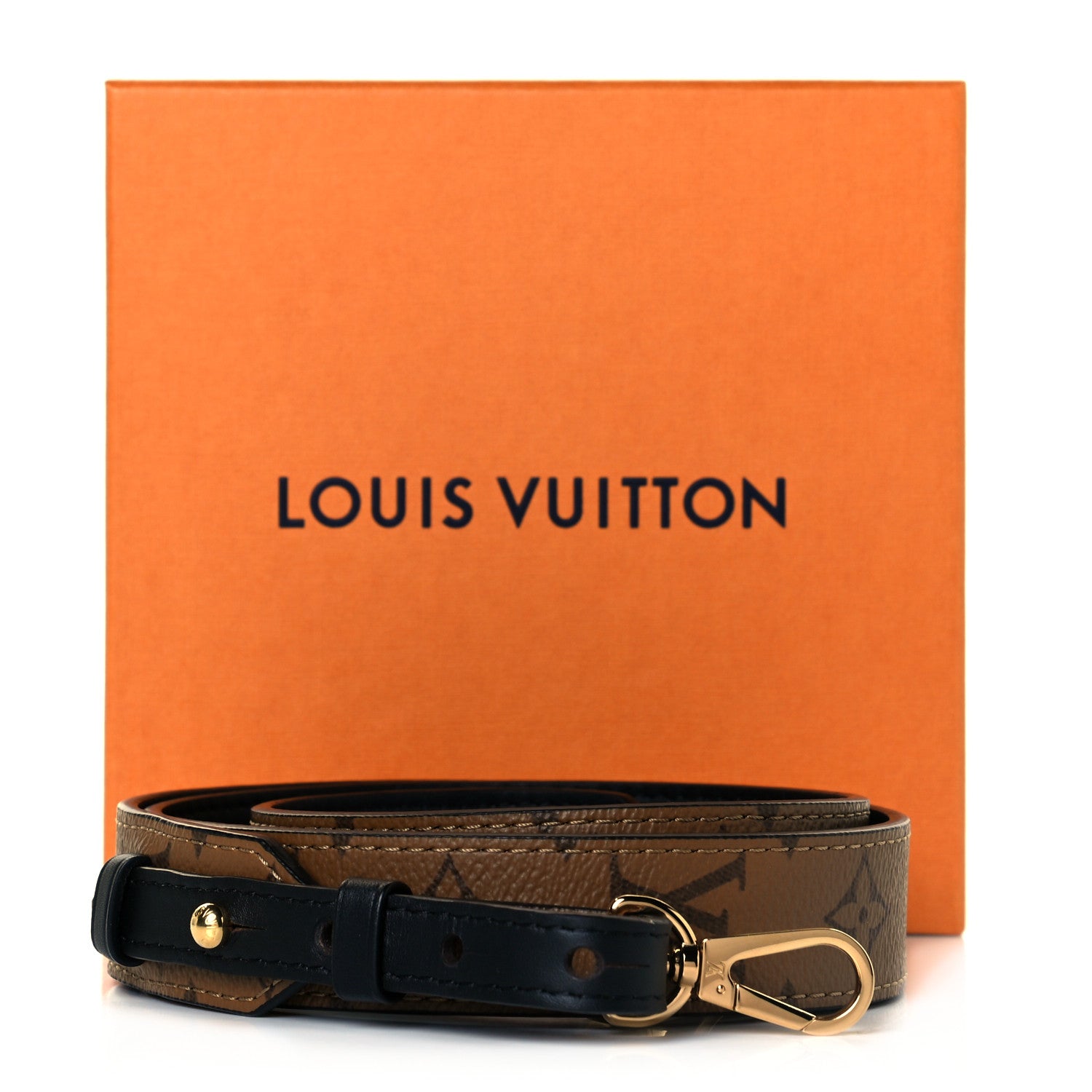 Louis Vuitton Reverse Monogram Bandouliere Shoulder Strap XL Black 5 of 5