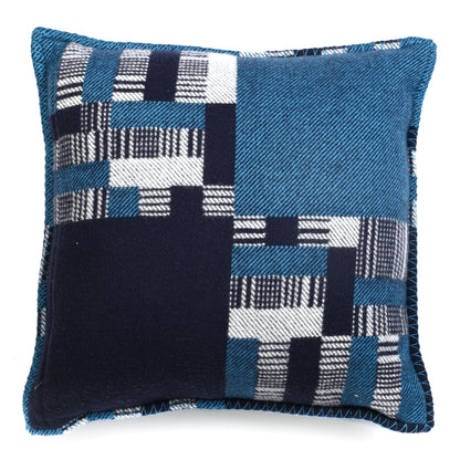 Hermes Wool Cashmere Avalon Paper Block Pillow Bleu Paon Marine 2 of 3