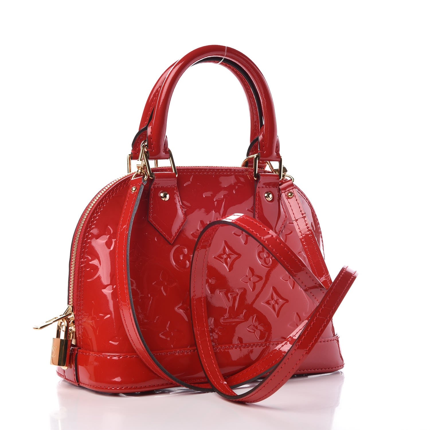 Louis Vuitton Vernis Alma BB Cherry 3 of 12