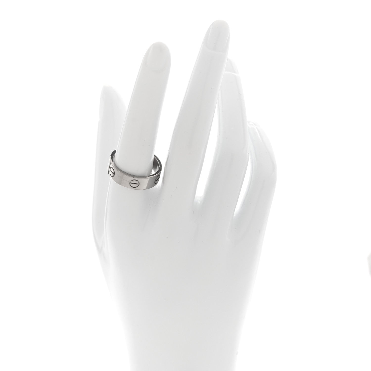 Cartier 18K White Gold 5.5mm LOVE Ring 58 8.25 2 of 4