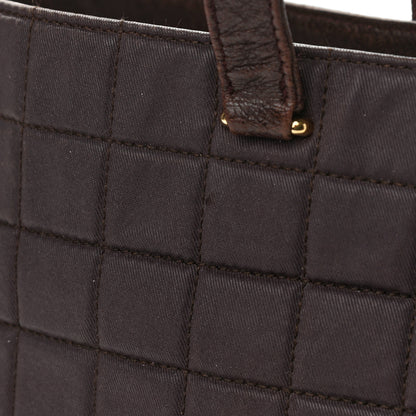 Chanel Canvas Calfskin Chocolate Bar Quilted CC Shoulder Bag Dark Brown 13 of 15